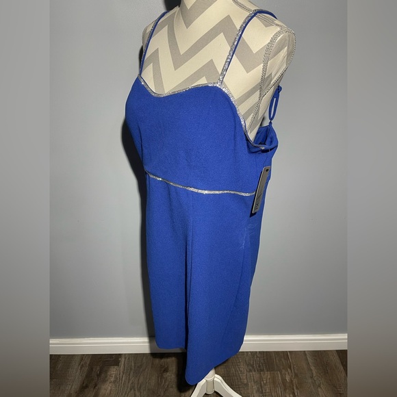 BCX Royal Blue Mini Dress with Silver Accents - Picture 2 of 11